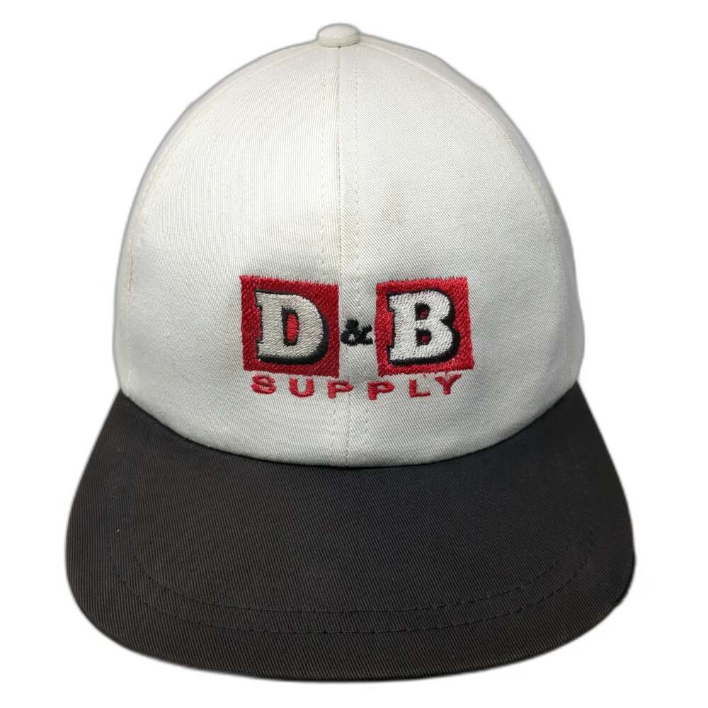 Firethorn 5 Panel White OSFM Hat D&B Supply Leather Strapback Farm Ranch Store